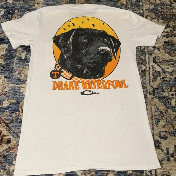 DRAKE Waterfowl Lab T-Shirt Short Sleeve Round Neck Pocket TN Vols S - Picture 3 of 9